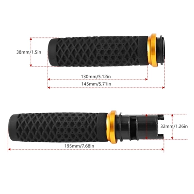 Harley 121CVO Glider handlebar grips, Motorcycle Handle Cover