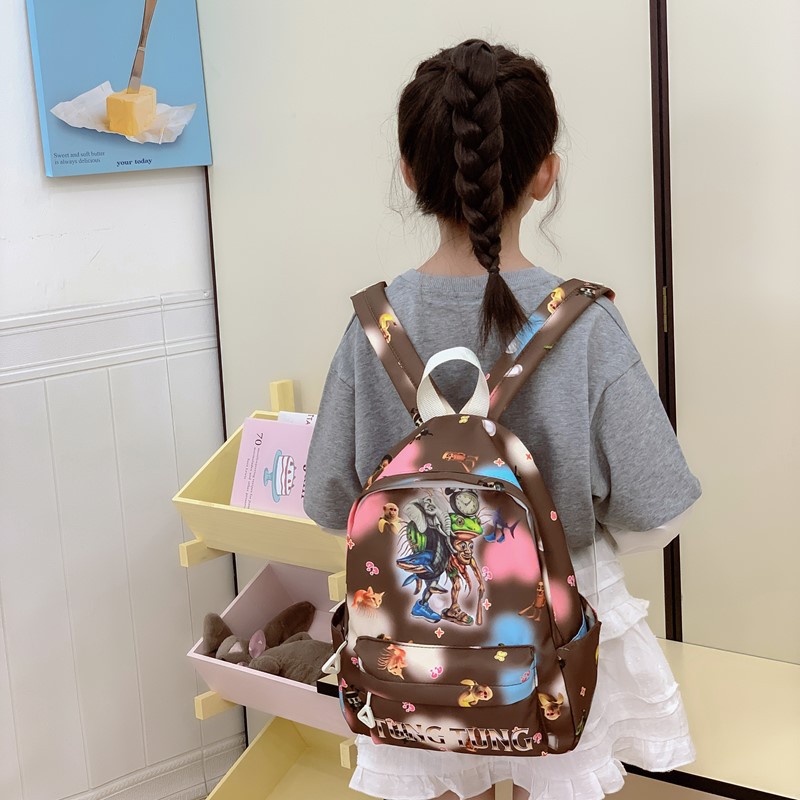 Nuevo comercio exterior mochila infantil caricatura animada encantadora impresión mochila de escolares jardín de infantes mochila de niños y niñas