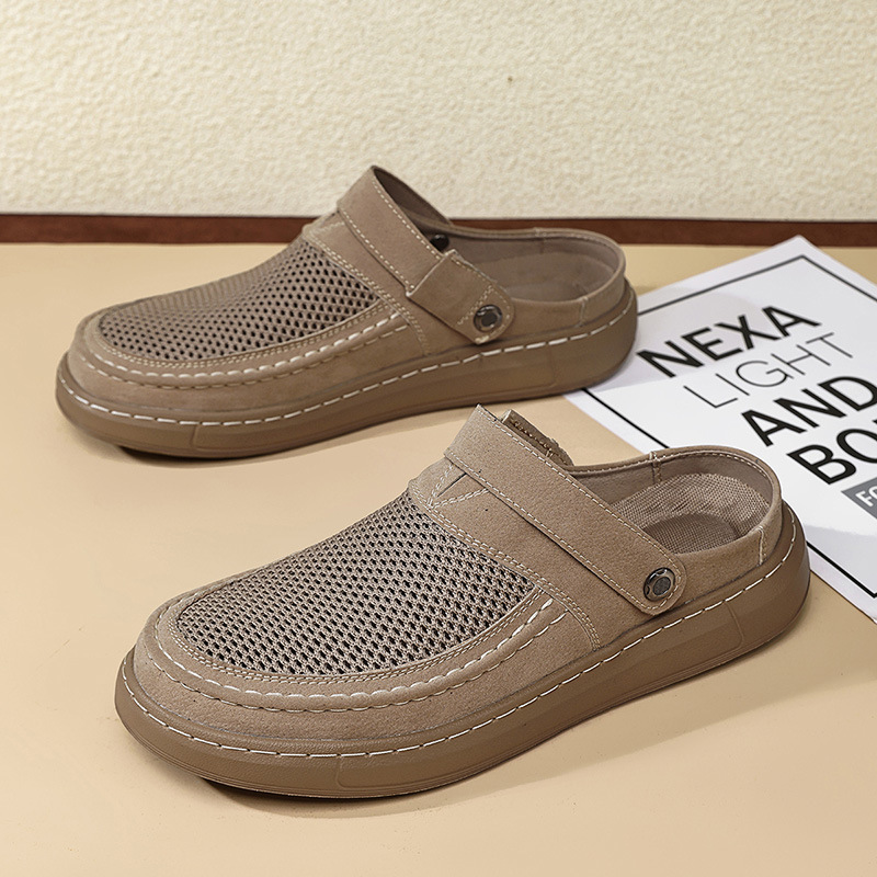 Foreign Trade Export Italian Original Order High-End Summer Men's Breathable Sandals Outdoor Two-Wear Beach Shoes