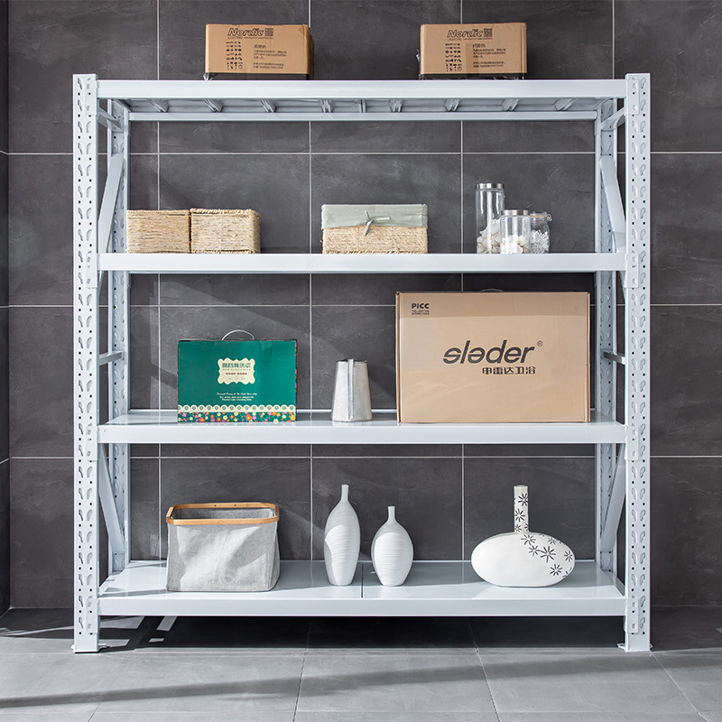 仓储置物架储藏室钢制阳台靠墙铁架仓储承重商用落地杂物间仓直销