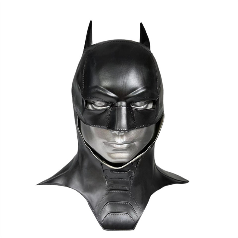 Nuevo Batman tocado largo máscara de cara completa Halloween party performance accesorios divertidos TikTok látex vivo