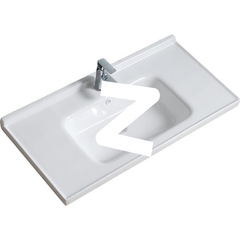 lavabo de baño armario lavabo semicrustado de alta temperatura cerámica integral lavabo de baño lavabo de baño único