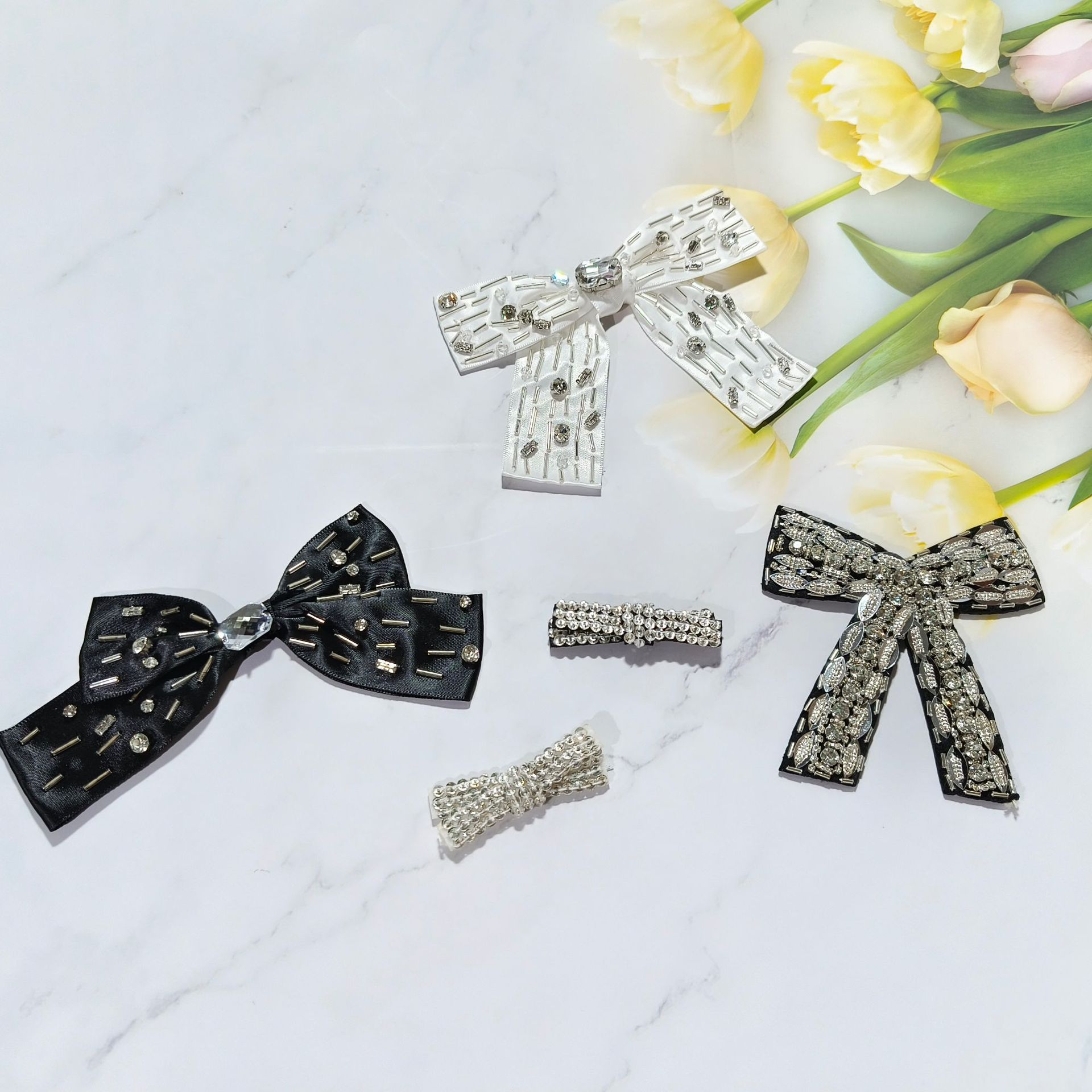 新款手工钉珠钻石蝴蝶布贴鞋帽服装diy装饰搭配辅料补丁贴批发