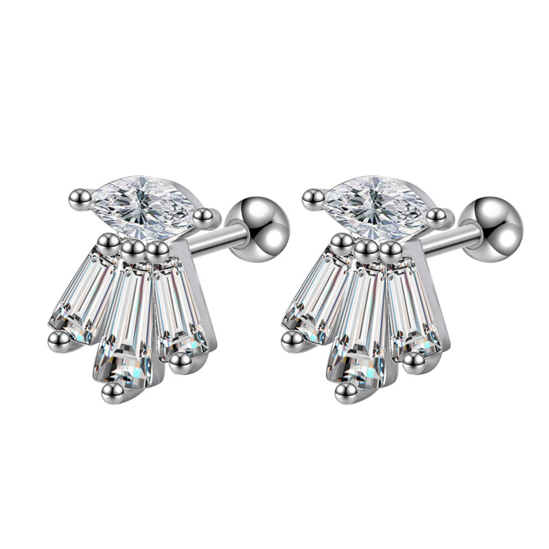 2022 New High-Grade Ear Bone Stud Micro-Set Earrings Ins Internet Celebrity Versatile Exquisite Earrings Wholesale detail image 16