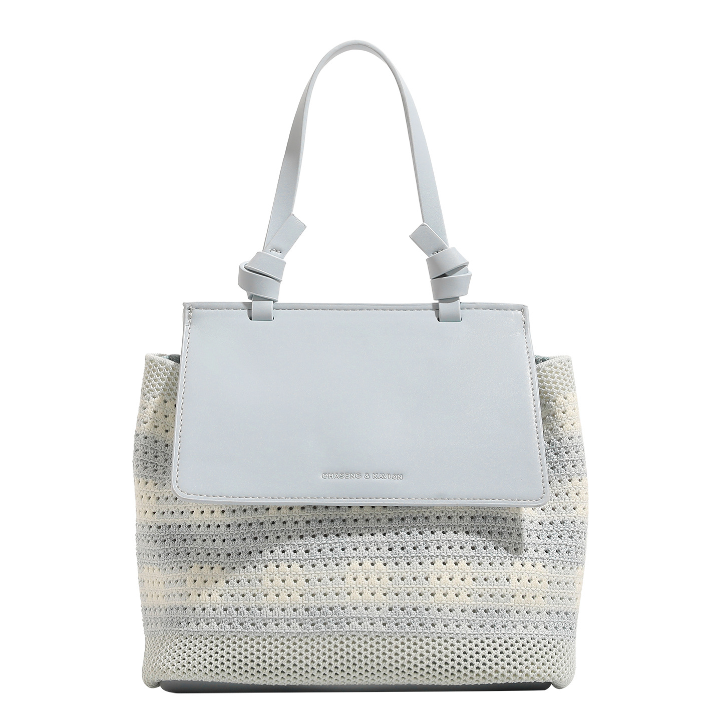 2025 Korean Edition New High-end Fashion Color Block Knitted Commuter Multifunctional Small Backpack Handbag Autumn And Winter New Style_voghion.com