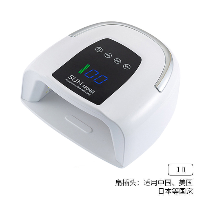 Lámpara de manicura de alta potencia de 200W UV seco rápido pegamento de uñas lámpara de terapia de luz LCD máquina de manicura