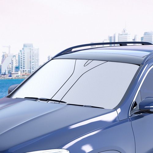 Cross-border car sunshade, silver-coated large circle sunshade, front sunshade, car interior heat-insulating sunshade, car front window shield