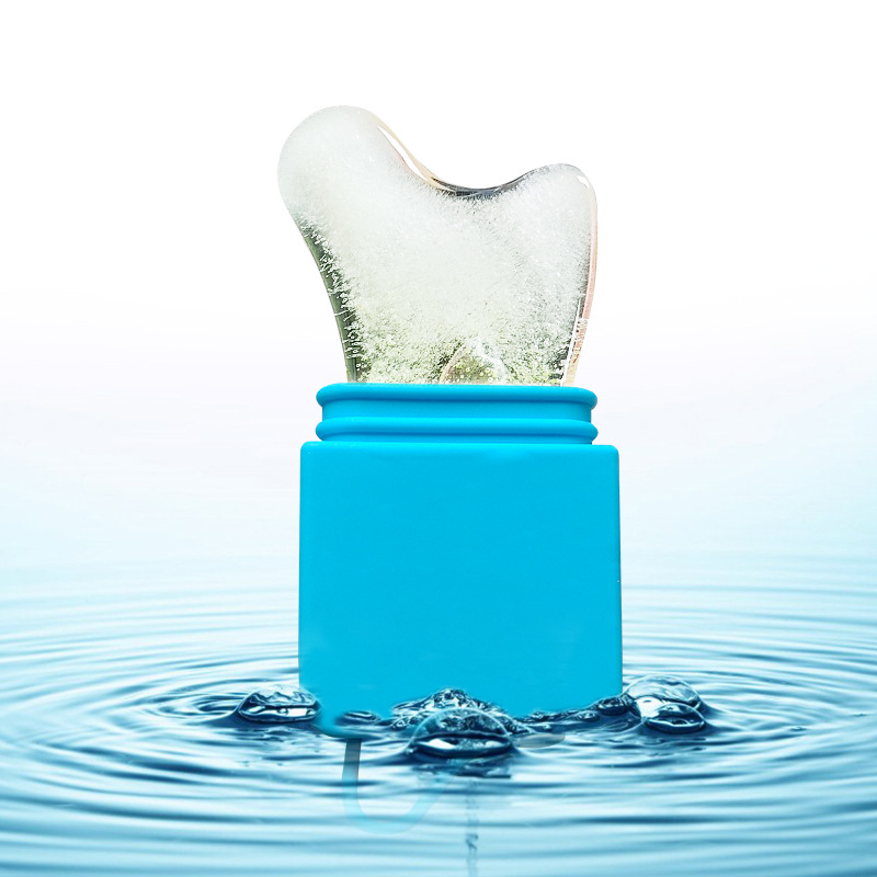 Transfronterizo nueva silicona compresa de hielo instrumento de belleza bandeja de hielo de silicona ojo comprimir cuidado de la piel refrigeración masaje facial rodillo de hielo portátil