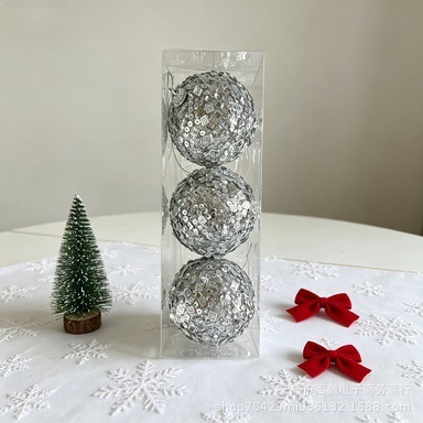 Decoraciones de Navidad transfronterizas de 8cm colgantes de Navidad regalos de Navidad colgantes de bolas colgantes de bolas colgantes de bolas de almidón