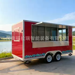 跨境多功能定制加工厂家移动摆摊车早餐车多功能小吃车流动快餐车