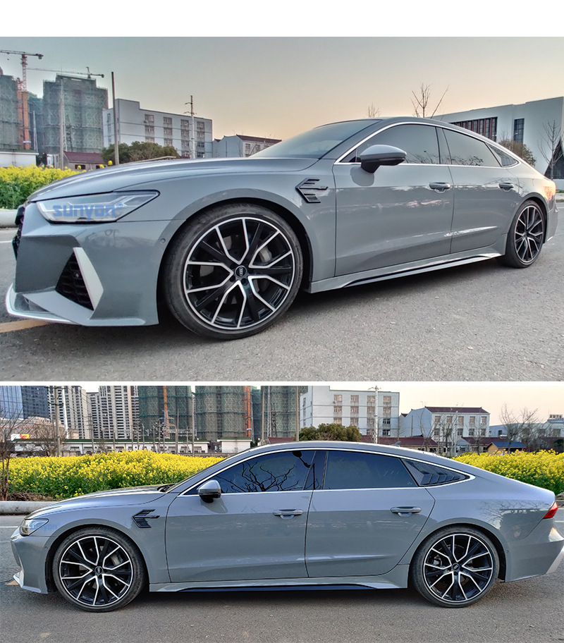 09-24 A7 modified RS7 large surround upgrade S7 front and rear bumper side skirt tail lip tremella for Audi A7 wholesale
