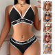 Cross-border European and American AliExpress Spice Girls Sports Underwear Cotton Wide-brimmed Letters Mid-waist Sling Underwear Briefs suit