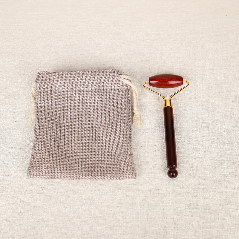 Masaje de palo de sandalwood satinado + bolsa de tela