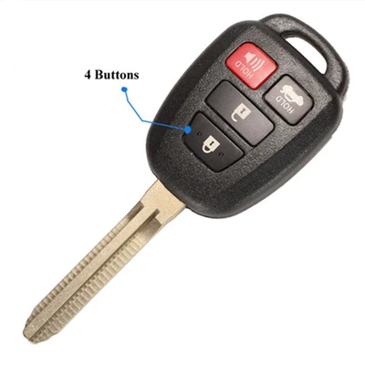 Suitable for Overseas Versions of Toyota Camry Corolla Car Straight Remote Control Key Shell Replacement Shell 2/3/4 Keys (Car Keys) - b281-four-keys