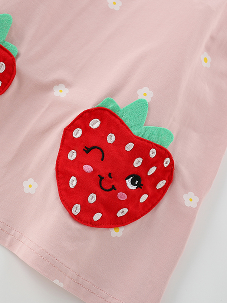 Falda de niña malwee transfronteriza verano nuevo vestido de niña linda de manga corta con cuello redondo para niños europeos y americanos
