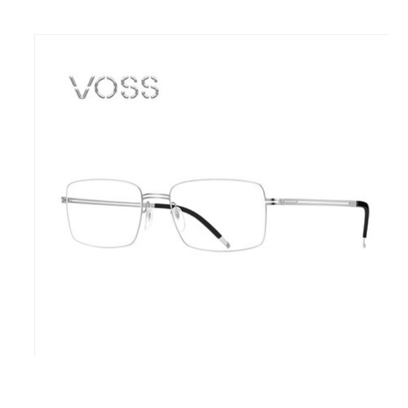 VOSS眼镜架时尚简约方形全框超轻钛金属商务男士近视眼镜框 V462S