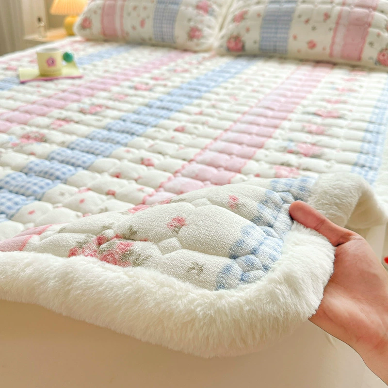 Зимний толстый молочный бархат тонкий матрац теплый овечий