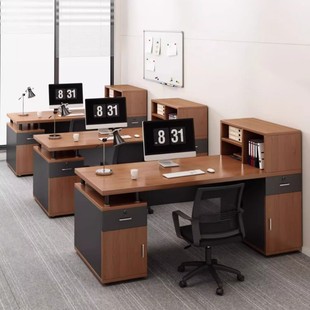 Office Desk Staff Station Office Desk and Chair Combination Simple Modern Financial Desk One-Person Staff Single Computer Desk