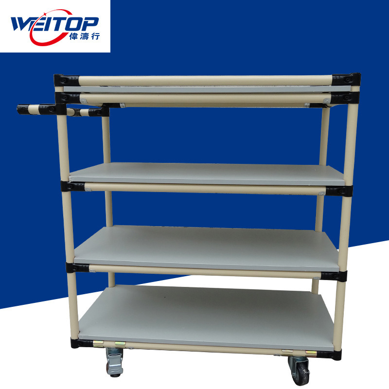 工厂物流周转车防静电PCB周转竖式周转车物料平板手推线棒推车