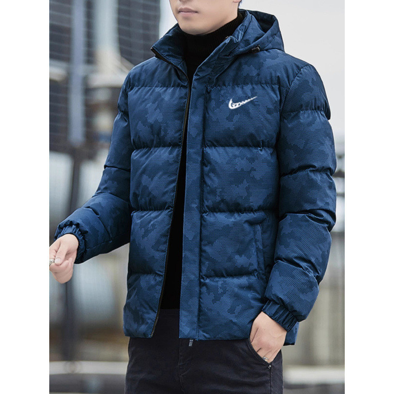 (2개) 트렌디 한 브랜드 가을과 겨울 다운 코튼 패딩 재킷 남자의 2024 새로운 패션 두꺼운 코튼 패딩 의류 따뜻한 방한 코튼 패딩 코트 후드 재킷
