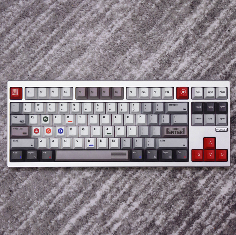 Retro 1989 Keycaps Original Factory Side-Engraved Translucent Pbt Five-Sided Dye-Sublimation Mechanical Keyboard Caps Cross-Border Amazon