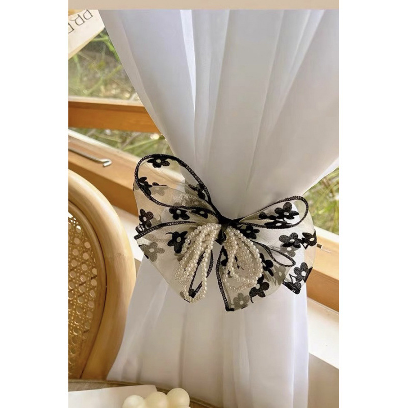 Retro black flower on white background