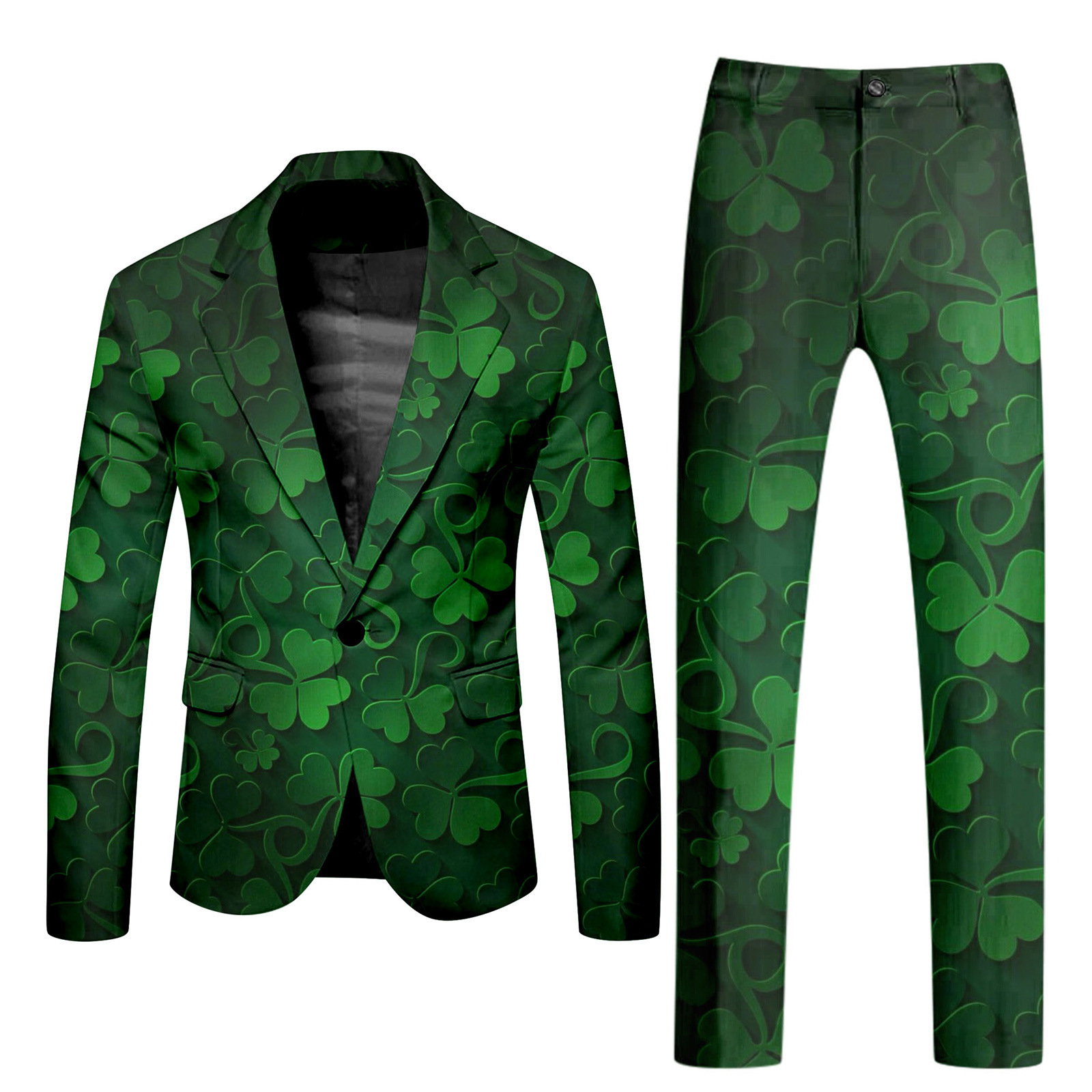 Traje verde fresco y enérgico Traje de estilo de personalidad casual de negocios Traje de un solo botón Pantalones delgados WL8-MR7