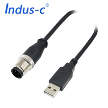 ����C�����B�Ӿ��B�����������|M12 D��4PIN���^ֱ�^TO USB