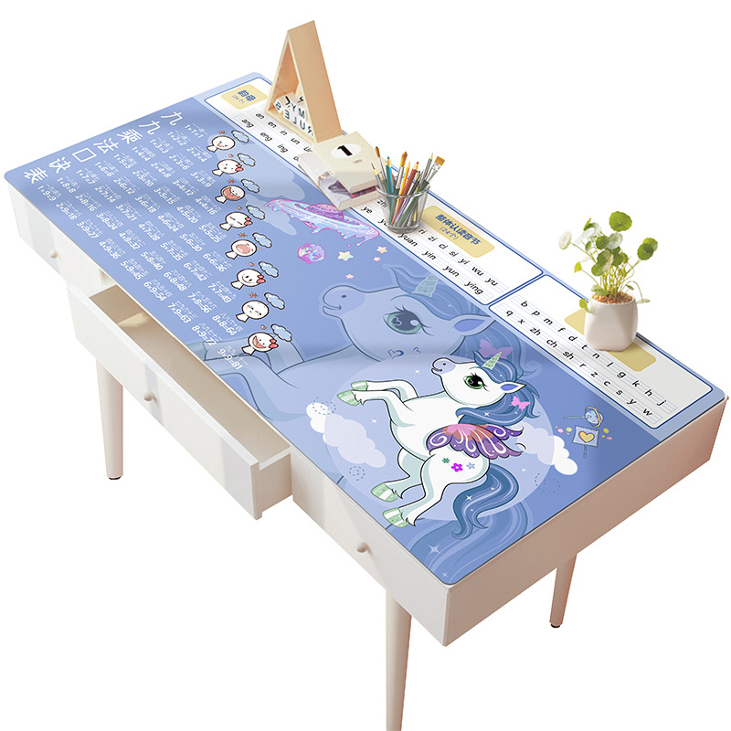 Protección para los ojos de cuero estera de mesa de libro para niños Escritorio de dibujos animados mantel estudiante estudio escritorio estera protectora de escritorio impermeable