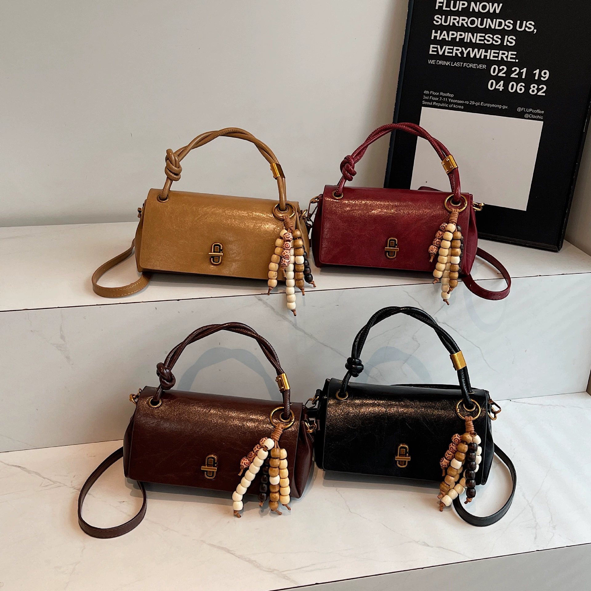 Classic retro purse, fashionable one-shoulder bag