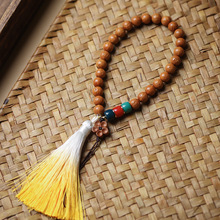 精工尼泊尔无齿小金刚正圆干磨龙鳞纹流苏款文玩佛珠手机链钥匙扣