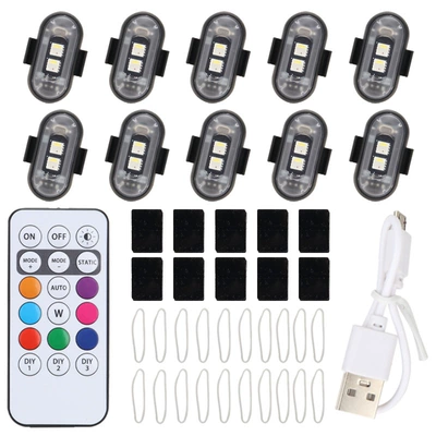 Other lights, LED flash lights car and - ten-lights-and-one-remote-control