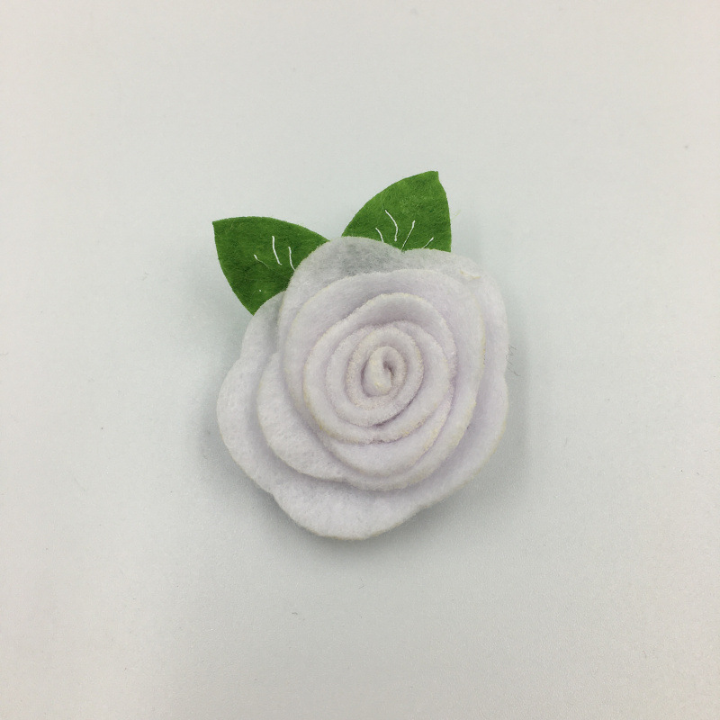 4cm 펠트 천 꽃---흰색