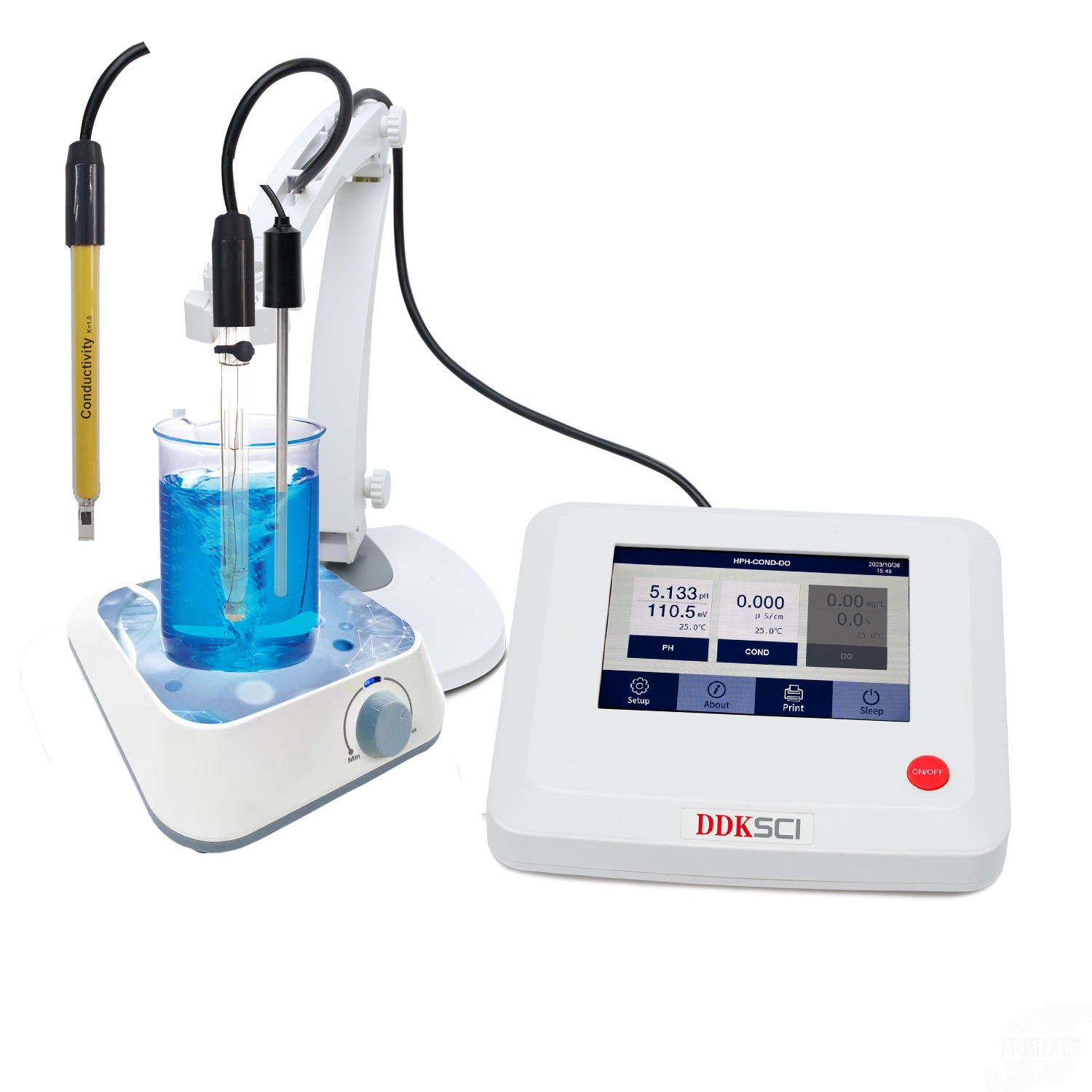 DDK龙联科 PC100T实验室台式数显ph酸碱电导率仪水质分析测试仪