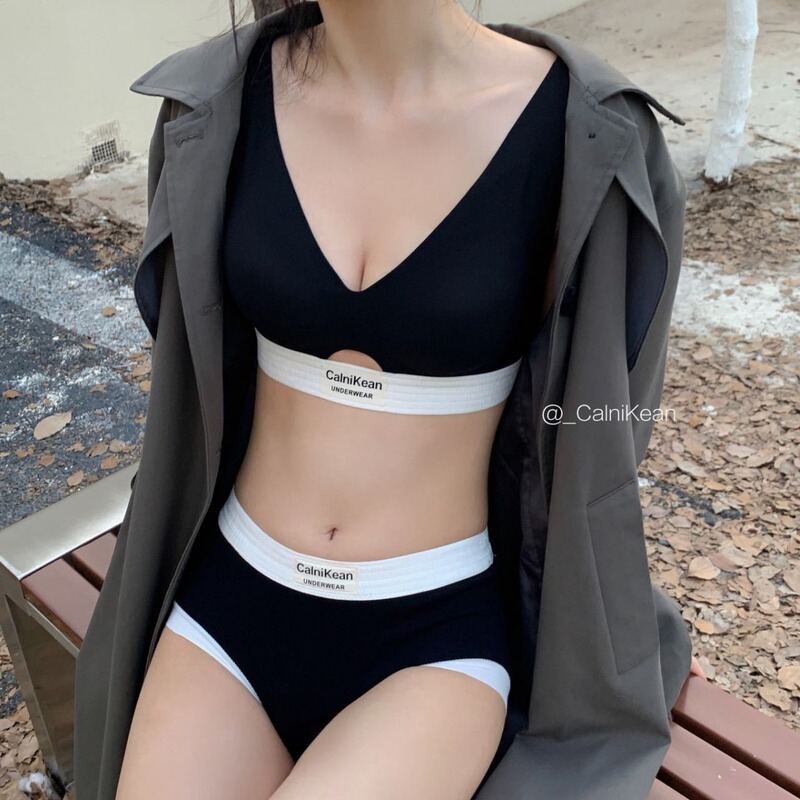 0088 Set Original Milk Skin Soft K02 Panties Lift Seamless Underwear Women's Small Chest Bra