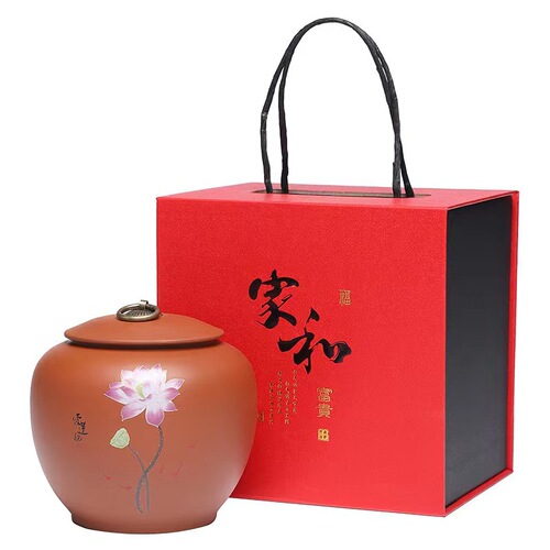 Ceramic purple sand tea cans moisture-proof sealed cans household retro scented tea storage cans tea warehouse storage cans manufacturer wholesale