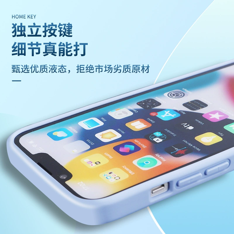 Яблоко, совместимый прозрачный чехол для iPhone14 Pro, матовый защитный чехол для телефона из силикона, зарядка iPhone 13, защитный чехол