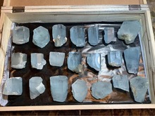 水晶原石海藍寶雲母共生礦物晶體擺件