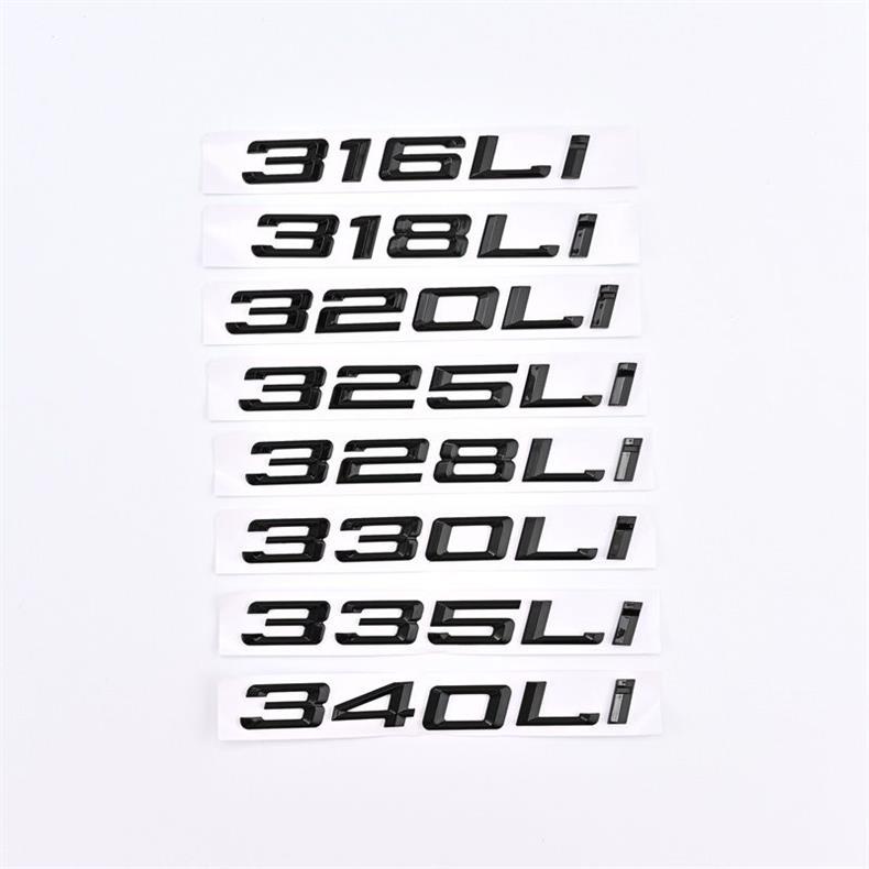 BMW 316Li car stickers, 318Li lettering, 320Li rear emblem, 325Li displacement badge, 340Li car logo, modification