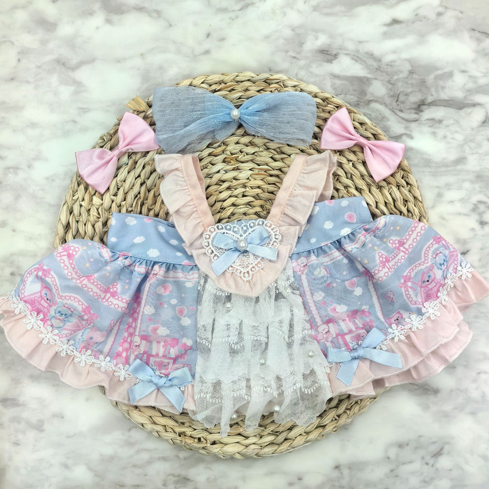 Muñeca de algodón spot 10cm 20cm 40cm de alto valor facial vestido de princesa adorable vestido para el fabricante al por mayor