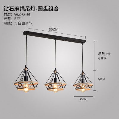 Araña de comedor, barra de bar simple moderna de tres cabezas, mesa de comedor creativa, dormitorio, personalidad, sala de estar, comedor, iluminación nórdica atmosférica