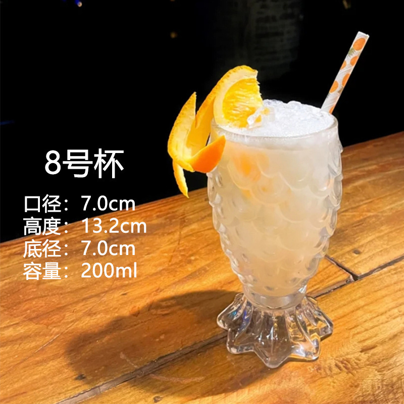 Tazas de cóctel creativas Tazas de vidrio de pie alto Tazas de bar personales Tazas de vino Tazas de champán Tazas de mojito martini