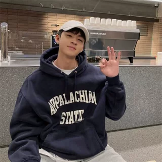 秋冬连帽卫衣男春秋款美式复古衣服秋季潮牌外套重磅华棉宽松衣服