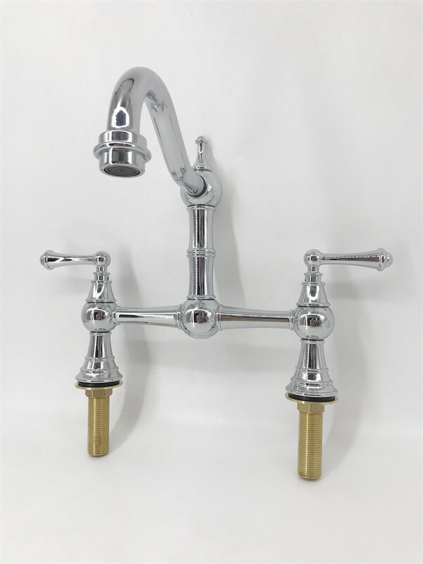 Kaiping Youjia bathroom Copper Basin double hole faucet chrome plated eight-inch basin double handle American faucet 31336 Kaiping Youjia bathroom Copper Basin double hole faucet chrome plated eight-inch basin double handle American faucet 31336