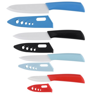 Anti-rust zirconia ceramic kitchen knife fruit knife household food supplement knife with knife cover ceramic knife set in stock