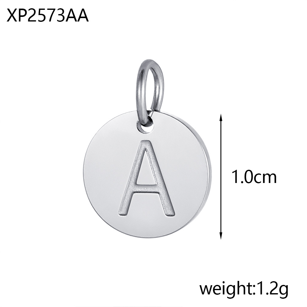 2g Weight Pendant Jewelry Making Type DIY Ornament Accessories Classification 1 Piece, 1 Set Quantity 304 Stainless Steel Material Letter Pattern All Seasons Season Plating Design Basic, Simple Style, Classic Style Style 1 Piece 1 Set 304 Stainless Steel Letter Pendant DIY Ornament Accessories 8