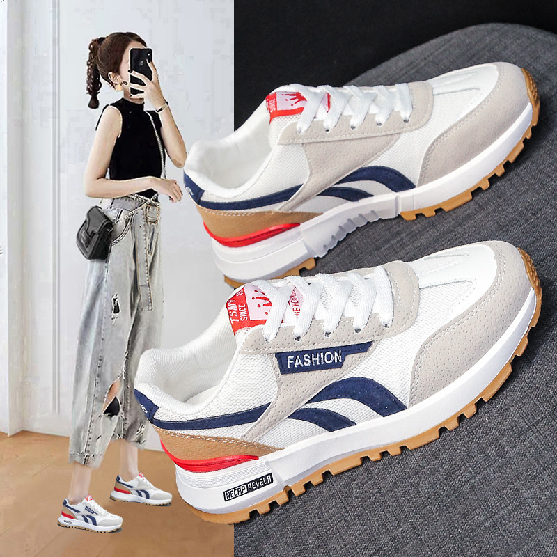 2025 Spring New Women's Shoes Breathable Flats Korean Style Running Casual Shoes Female Students Ins Forrest Gump Men's Shoes Couple