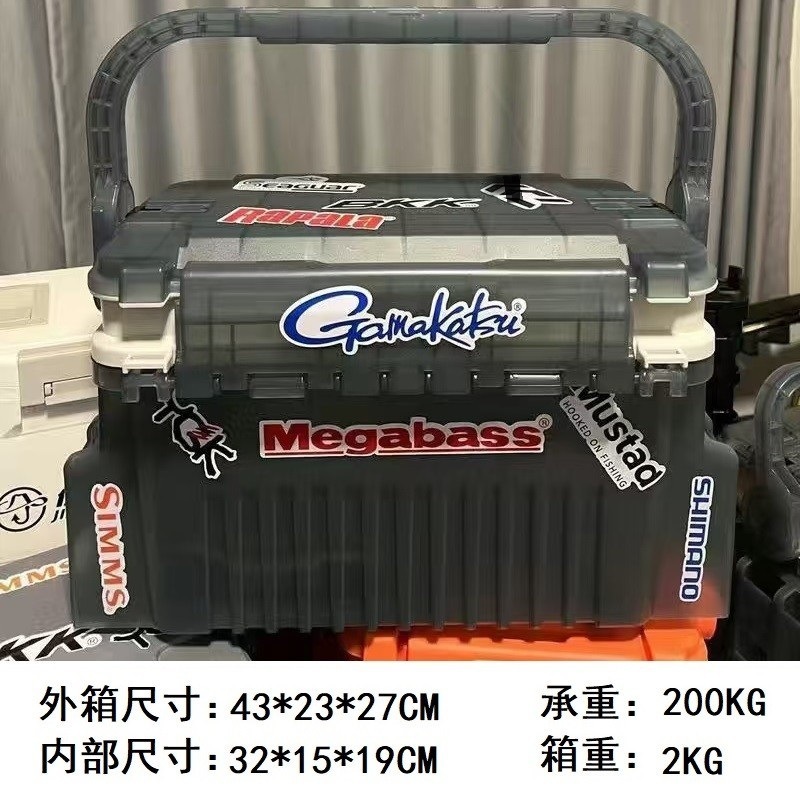 2025新款路亚钓箱明邦路亚同款迷你便携手提可坐人路亚饵箱送贴纸|undefined