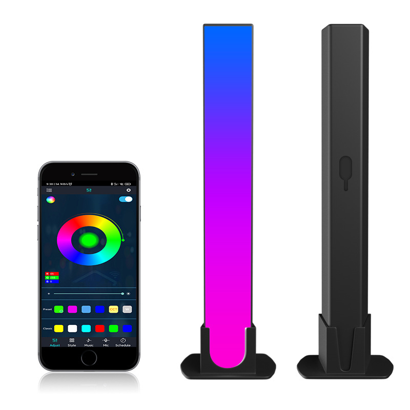 RGB梯形桌面氛围灯 WIFI蓝牙音乐感应拾音灯 电脑桌面背景氛围灯