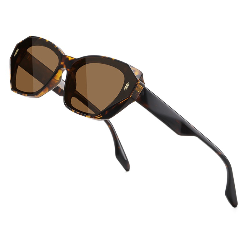 Comercio exterior personalizado moda gafas de sol de las mujeres ojo de gato irregular gafas de sol polarizadas BC9103 placa ajustable gafas pierna